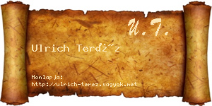 Ulrich Teréz névjegykártya